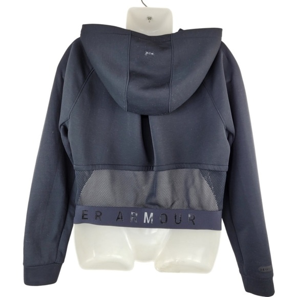 Under Armor Woman’s black loose fit hooded sweatshirt with mesh back insert L - Picture 12 of 12